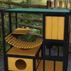 PawHut Katzenhaus aus Holz Katzenhöhle Katzenvilla draußen, Produktbild-Vorschau 8