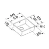 Évier en acier inoxydable Blanco CLARON 500-IF 440 x 540 mm Voir les images du produit 7
