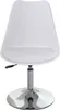 A white swivel chair with a chrome base is shown against a white background. Anteprima dell’immagine prodotto