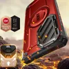 A red phone case with a kickstand is shown in a dramatic, fiery setting. Náhled obrázku produktu