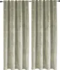 Samt Vorhang 2er Set Sand Beige Kräuselband 140x175 cm Produktbild-Vorschau 1