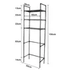 Badregal Toilettenregal 3-Tiers Standregal Metall Produktbild-Vorschau 5