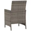 3-tlg. Bistro-Set mit Kissen Grau Poly Rattan Produktbild-Vorschau 8