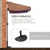 Outsunny Demi parasol - parasol de balcon 5 entretoises Voir les images du produit 7