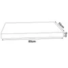 A line drawing of a rectangular mattress with dimensions indicated. Anteprima dell’immagine prodotto