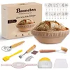 10-teiliges Gärkörbchen Brot Set,23cm Gärkörbchen und Produktbild-Vorschau 1