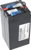 Two black batteries connected by wires, placed on a light gray surface. Podgląd zdjęcia produktu