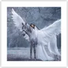 Poster - Poster ohne Rahmen - Frau Pferd Natur - 40x40 cm - Produktbild-Vorschau 1