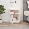 vidaXL Nachttisch Weiß 40x34x55 cm Massivholz Kiefer Produktbild-Vorschau 1
