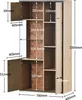A diagram of a cabinet with dimensions indicated by text and arrows. Voir les images du produit