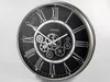 Wanduhr Ø 54 cm Schwarz mit beweglichen Zahnrädern formano Produktbild-Vorschau 3