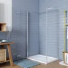 70x90x195cm Falttür +Stabilisationsstange 90cm Duschkabine Produktbild-Vorschau 2