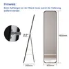 Heilmetz Standspiegel 160x40cm Schwarz Aluminium Rahmen Produktbild-Vorschau 7