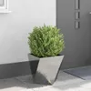 vidaXL Pflanzkübel Silber 40 x 40 x 40 cm Verzinkter Stahl Produktbild-Vorschau 4