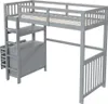 Łóżko na poddaszu Sweiko 90x200 cm, pionowa drabinka Podgląd zdjęcia produktu 4