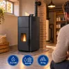 Pelletofen Yoren 22,2 kW mit Wasserführung, WLAN, 35 kg Produktbild-Vorschau 7
