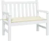 vidaXL Coussin pour banc de jardin Crème 100x50x7 cm Tissu Voir les images du produit 2
