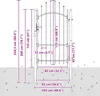 vidaXL Gartentor mit Schloss Woerden Grau 175 x 100 cm Produktbild-Vorschau 2