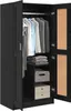 vidaXL Armoire noir aspect chêne 82,5 x 51,5 x 180 cm Voir les images du produit 2