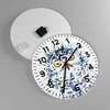 Wanduhr - Rund - Glasuhr - Mode Design Eule Aquarell - Produktbild-Vorschau 2