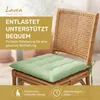 Lavea® Sitzkissen 40x40 cm - 4er Set,  mit Stoffbändern – Produktbild-Vorschau 8