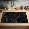 KitchenYeah© Herdabdeckplatte Marmor - Schwarz - Weiß - Produktbild-Vorschau 2
