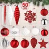 BRUBAKER 50-tlg. Premium Christbaumschmuck - Glitzer Produktbild-Vorschau 2