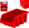 A red storage bin is shown in a studio setting. Produktbild-Vorschau