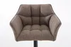 TPFLiving Barhocker Damaskus Gestell schwarz Stoff Produktbild-Vorschau 5