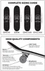 A size chart for skateboards with diagrams and descriptions of components. Produktbild-Vorschau