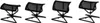 Four images of a black mesh footrest at different heights. Produktbild-Vorschau