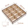 Holz Tablett mit 12 Fächern für Montessori Sortierspiel, Produktbild-Vorschau 3