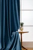 Petrolejový zatemňovací závěs VELVET 140x270, řasící páska Náhled obrázku produktu 4
