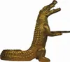 Casa Padrino Luxus Deko Skulptur Krokodil mit Tablett Gold Produktbild-Vorschau 4