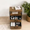 Relaxdays Nachttisch, 1er Pack, 2 Schubladen & Ablagen, Produktbild-Vorschau 6