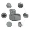 vidaXL Fauteuil relax gris clair Tissu Voir les images du produit 7