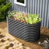 Outsunny Hochbeet aus Stahl, Pflanzbeet Frühbeet Gartenbeet Produktbild-Vorschau 9