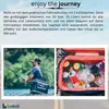 A man fishing in water with a bag, and a cooler full of drinks. Produktbild-Vorschau