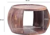 FineBuy Couchtisch Sheesham Massivholz rund 60cm · Produktbild-Vorschau 3