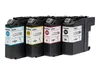 Four Brother ink cartridges are lined up against a white background. Voir les images du produit