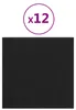 vidaXL Wandkopfteilen 12 stk. 30 x 30 cm Schwarz Stoff Produktbild-Vorschau 3