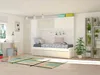 Letto estraibile 2 x 90 x 200 cm - Con armadio - Bianco e Anteprima dell’immagine prodotto 3