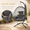 Sedia sospesa Makika con struttura in polyrattan regolabile Anteprima dell’immagine prodotto 2