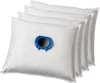 A stack of four white vacuum cleaner bags with a blue connector. Anteprima dell’immagine prodotto