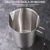 2L Messbecher Edelstahl mit Griff und Ausgießlippe,BPA Frei Produktbild-Vorschau 2