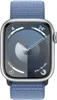 Apple Watch 9 GPS 41mm Silber Alu Winterblau Sport Loop Produktbild-Vorschau 2