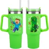 Kubek podróżny Minecraft z słomką, zielony, 0,9l, Voir les images du produit 1