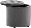 Taburetka s úložným priestorom Pantin - zamat, v42 x Ø44 cm Náhľad obrázku produktu 2