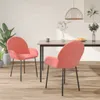 vidaXL Esszimmerstühle 2 Stk. Rosa Samt Produktbild-Vorschau 2