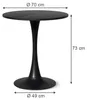 Esstisch Vicco Carl Schwarz 70 x 70 cm, Model 57357 Produktbild-Vorschau 2